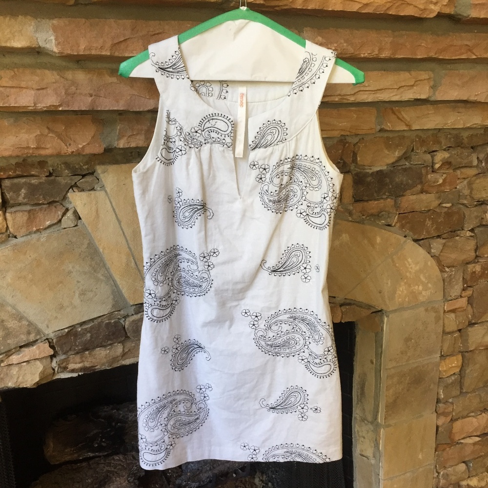 Renee C. Embroidered Linen Shirt Dress